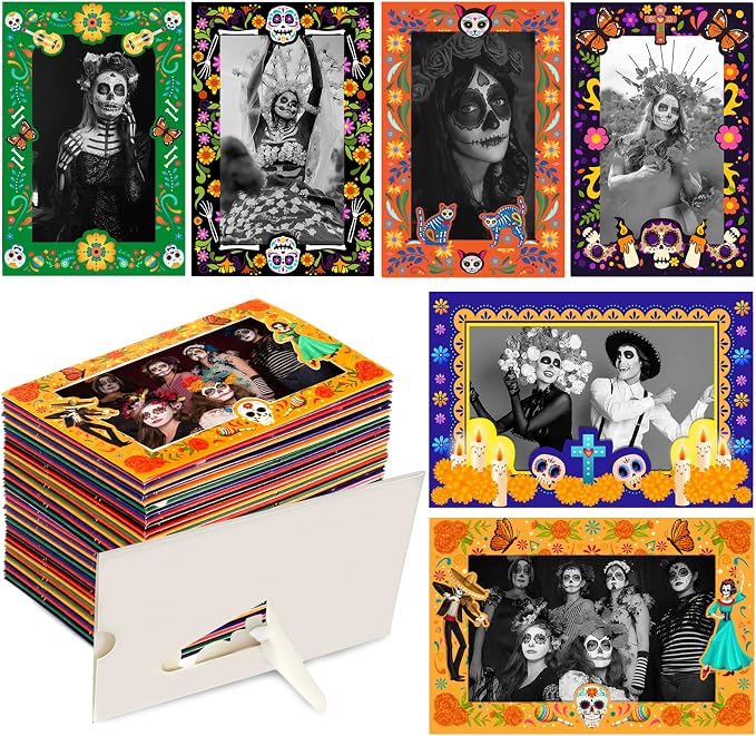 Dia De Los Muertos Decorations Picture Frames, Paper Day of The Dead Altar