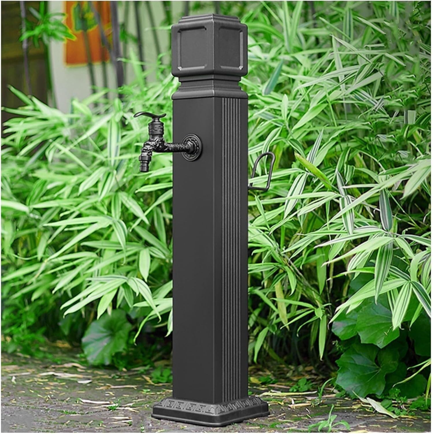 HGOuhK Water Tap Fountain Hydrant Stainless Steel Water Column Tap - Freestanding Antifreeze Hose Hanger，Floor Mount Lawn Fountain Dispenser