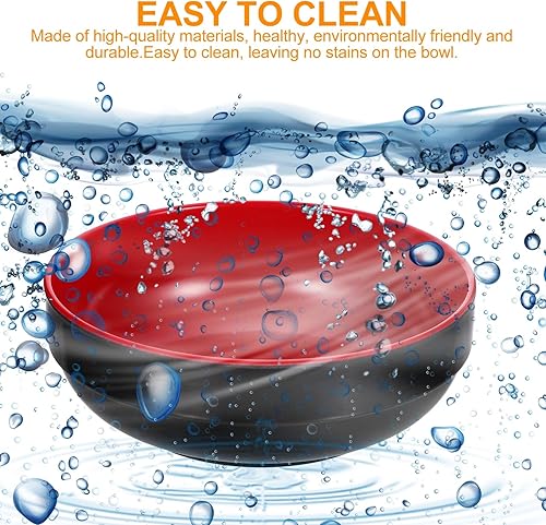 Miniatura 8 de UPKOCH 2 piezas de melamina Color Ice Snack chino Ramen Restaurante y plato grande Fruta Soba Vegetal Vajilla Doble Tazones Pho Soup .cm Suministros