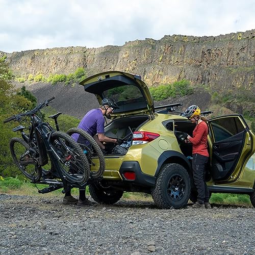 Miniatura 9 de Yakima Portabicicletas con enganche de plataforma, soporte trasero de bicicleta con bandeja inclinable para 2 bicicletas, se adapta a ruedas de 16 a