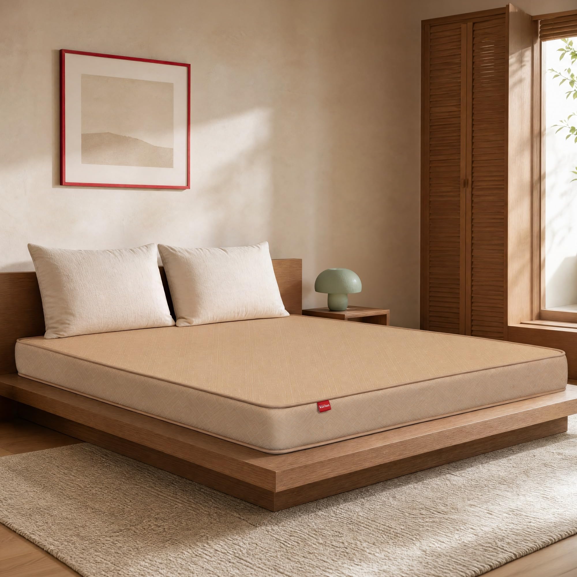 Kurlon Orthopedic Mattress | King Size 72x70x5 Inches | Medium Firm Orthopedic Back Support | Pressure Relief | Soft Knitted Fabric | Easy Roll-Packed | 10 Years Warranty