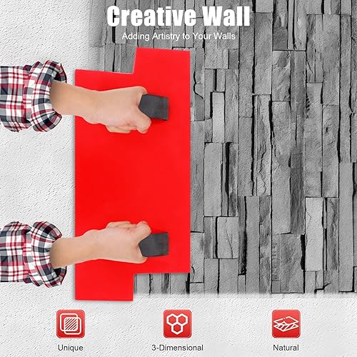 Miniatura 12 de Sello de hormigón de poliuretano, tapete de textura de hormigón para acabados de patrón estampado, herramientas de estampado de moldes de pared