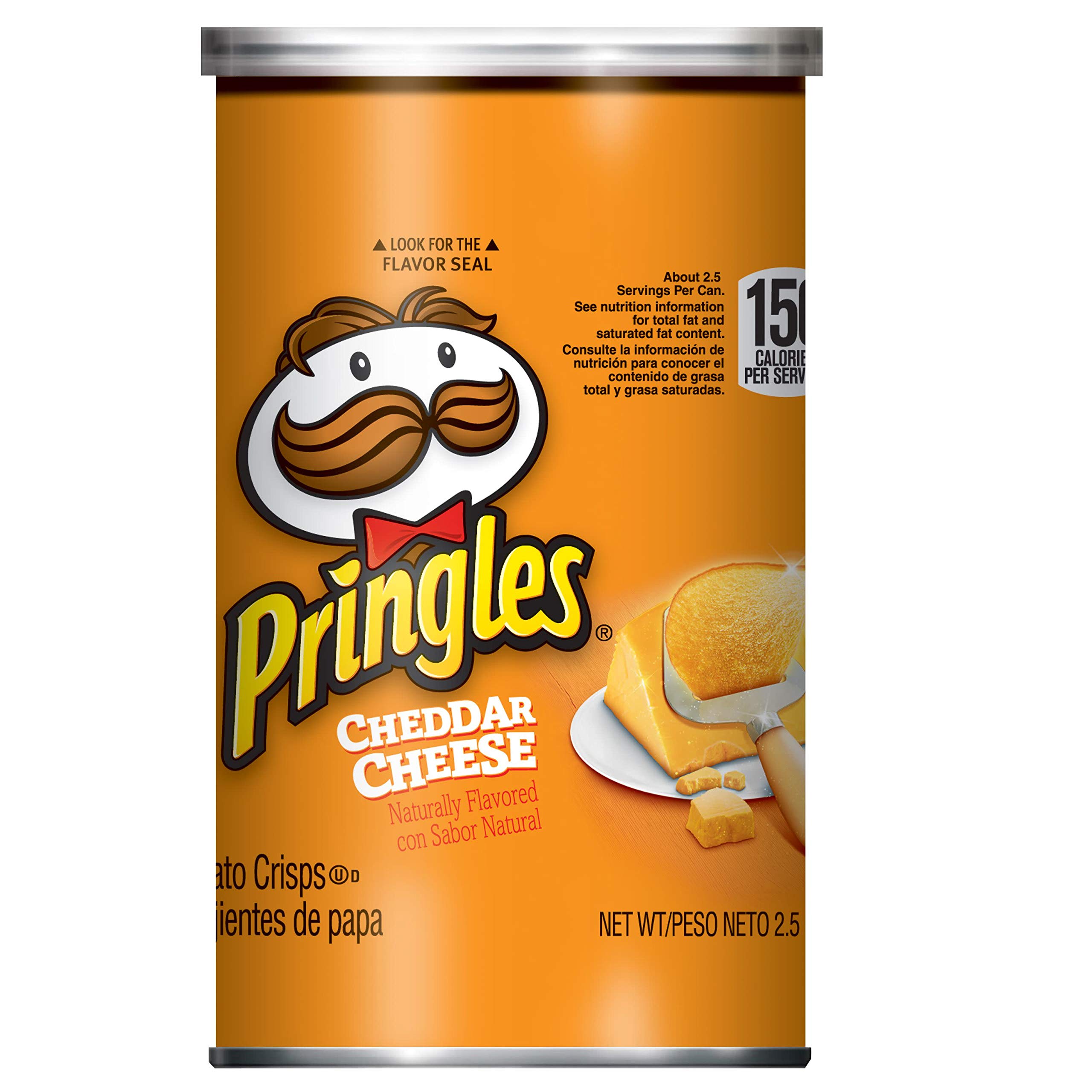 Pringles Potato Crisps Chips, Cheddar Cheese 2.5oz (12 Count)