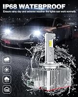 SUPAREE D3S LED fényszóró izzó készlet, 20.000 lumen, 35W, Canbus kompatibilis, xenon HID helyettesítő, 6500K fehér fény, 2 db 6