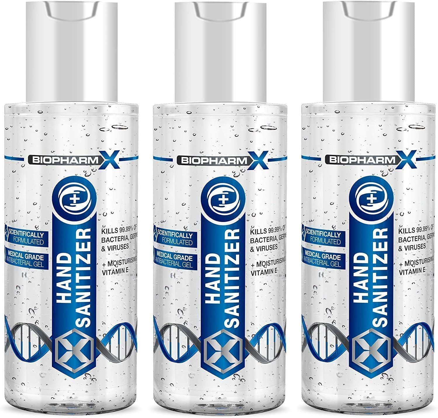 Anti-Bacterial Hand Sanitiser Gel (100ml x 3) Medical Grade Sanitizer + Moisturizing Vitamin E (Suitable for Sensitive Skin)