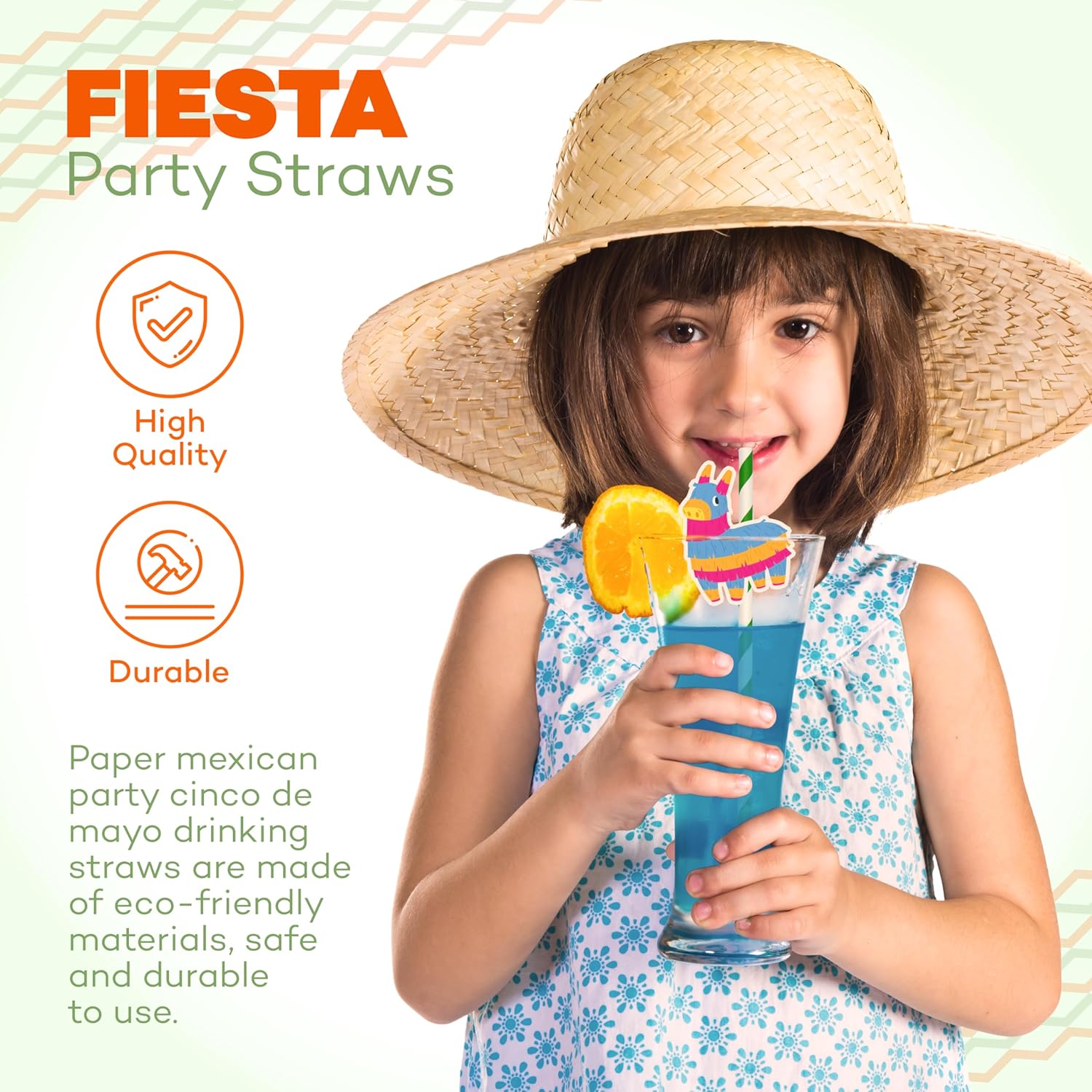 4E's Novelty - Kids Fiesta Party Drinking Straws for Fiesta Cinco De Mayo Fiesta Party Favors Paper STraws Bulk Taco Tuesday Mexican Party Supplies Decoration - Pack of 28 - Image 7
