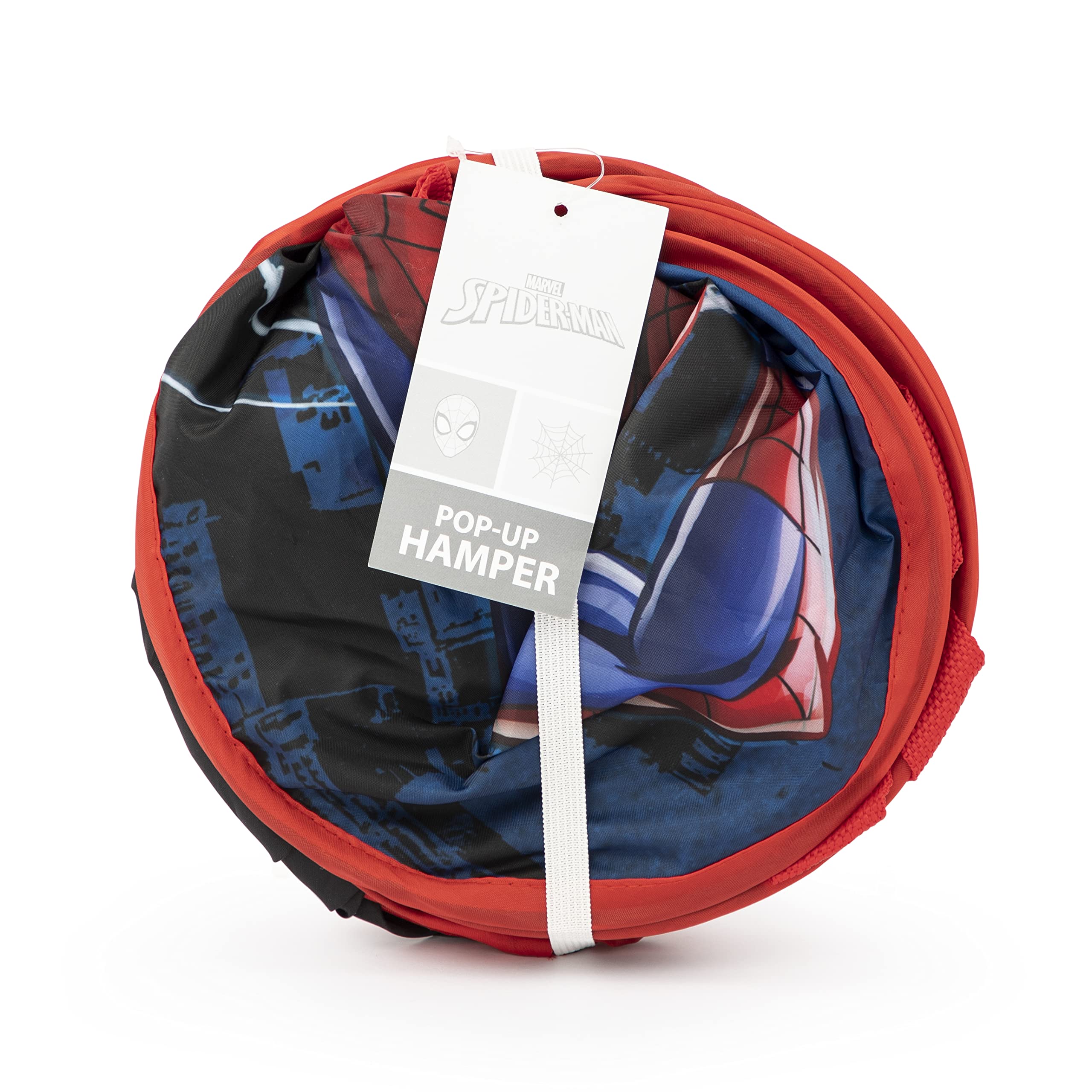 Jay Franco Marvel Spiderman Caminante de telarañas Cesta Plegable Infantil con Asas para Ropa y Juguetes