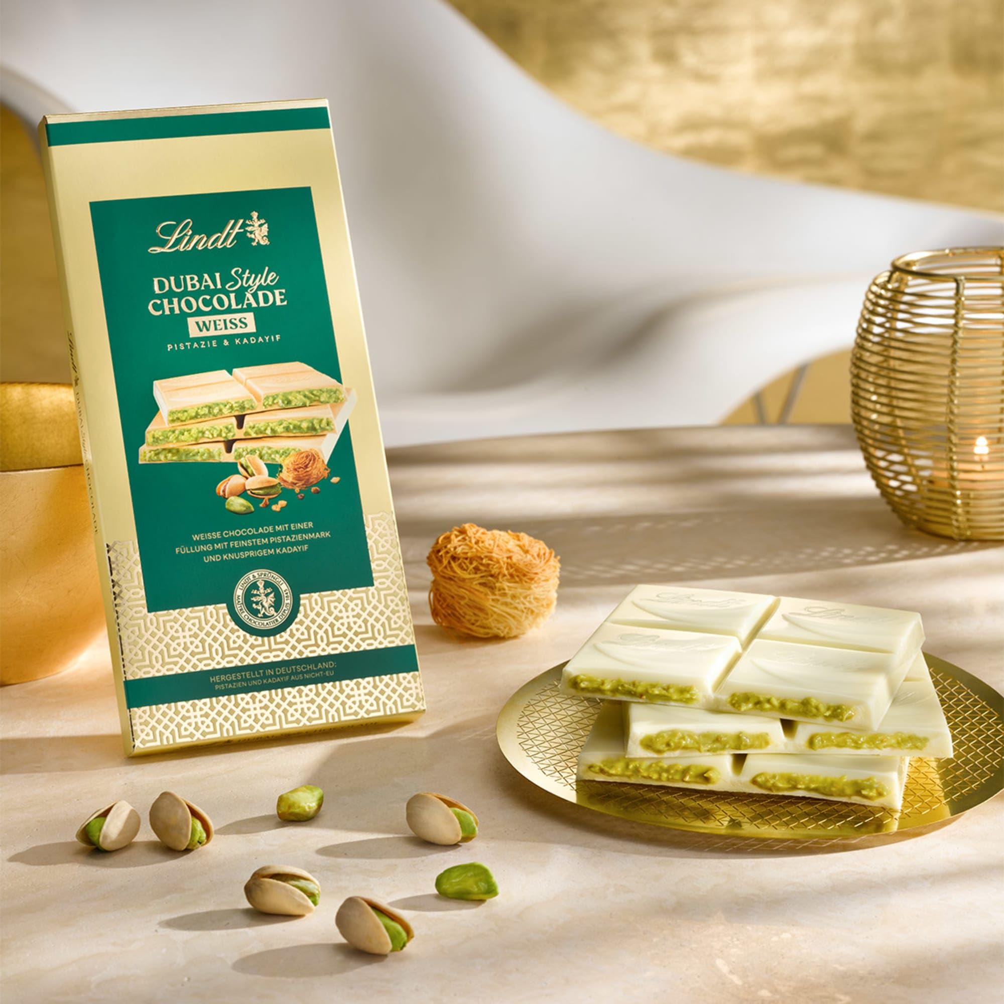 Lindt Dubai Style Chocolade White | 150 g Bar | White Chocolate