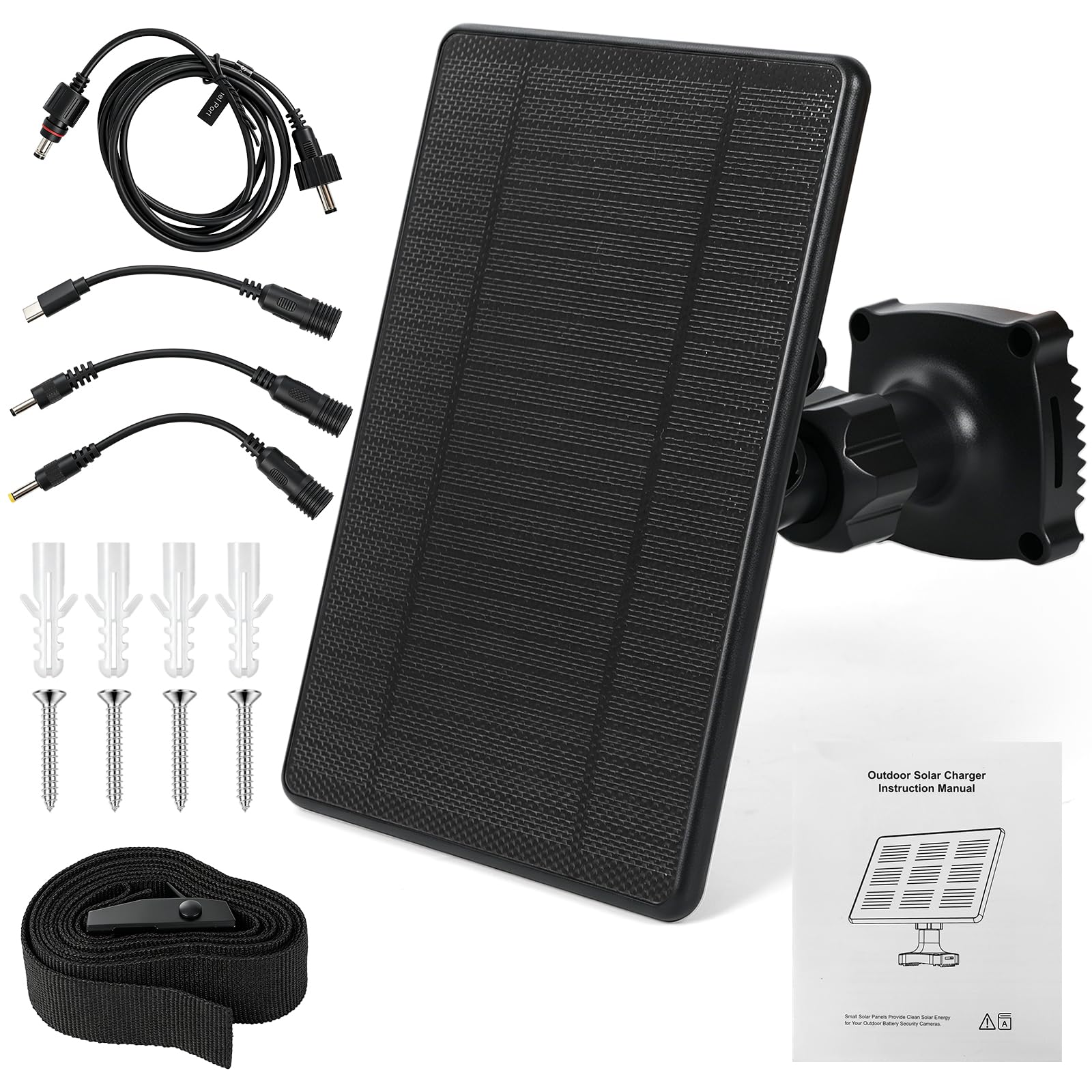Solarpanel 12V/9V/6V mit Akku für Wildkamera, 6W, 8000mAh, IP66