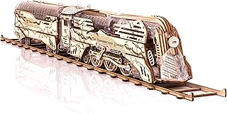 Veter Models Thunderstorm Express Mechanical Models Wooden 3D Puzzle Construction Craft Kits DIY Puzzle Learning Toys Eco Friendly Woodcraft Puzzle for Adults