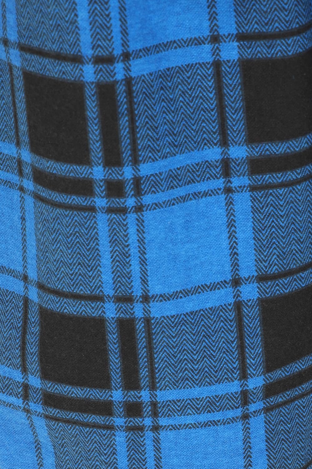ThePyjamaFactory Long en Pyjama Long Coton Carreaux Bleus pour Garçon