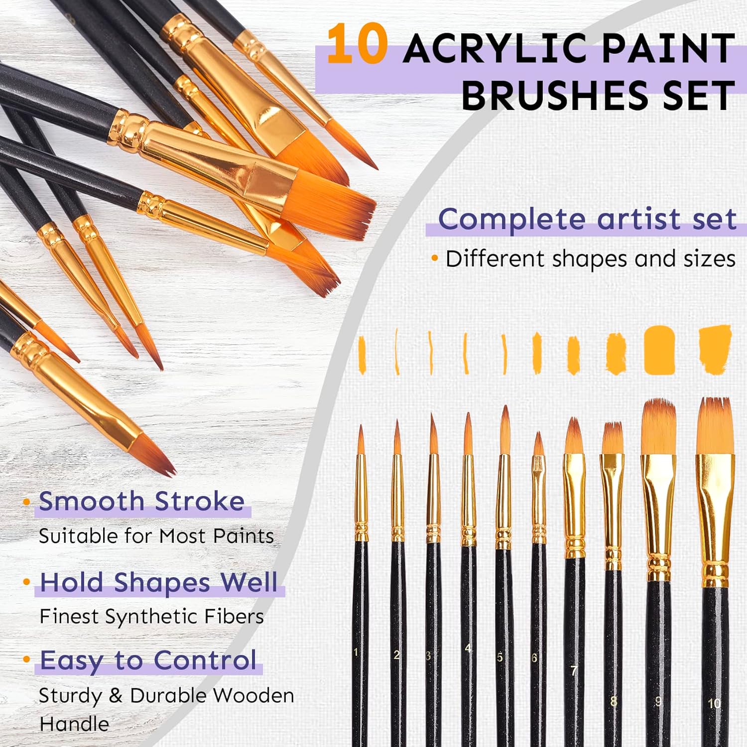 Buy Painting Set, 45 Pcs Acrylic Art Set with Tabletop Easel, 24 Colors