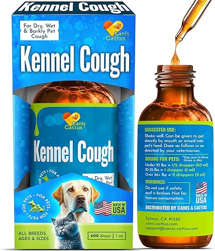 Suplemento herbario para la tos para perros - Suplemento de hierbas para gatos - Fórmula natural