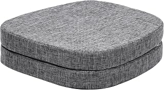 baibu 2-Layer Memory Foam Metal Dining Chair Pads, 14 x 14In, 2 Pack, Grey