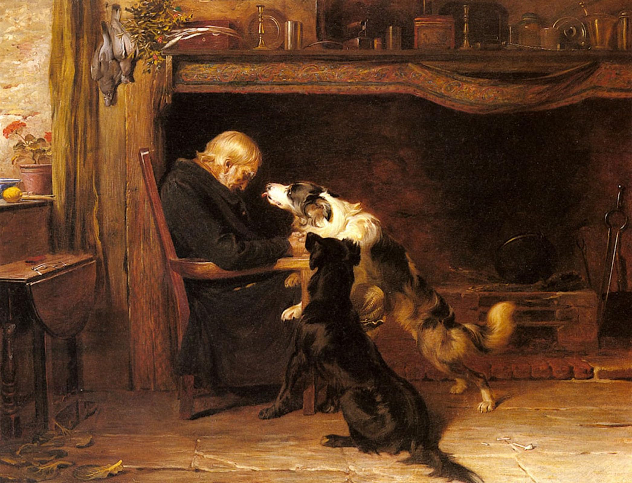 ARTXLXXBN Famous Painting Art Wall Decor Abstract Art Picture the Long Sleep by Briton Riviere Animal Pictures for Home Decor 60x90cm