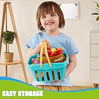 Vista 6 de JOYIN Juguetes de aprendizaje, juego de alimentos para niños pequeños, cortar alimentos para actividades preescolares, accesorios de cocina
