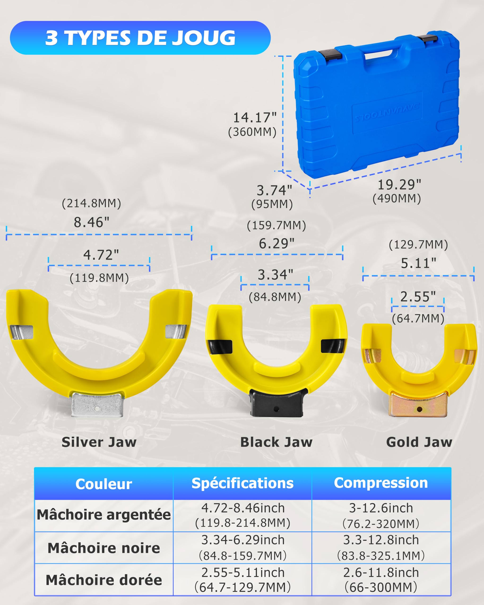 DAYUAN Compressore a Molla 1000kg Macpherson Strut Coil Spring Compressore Dumper Estrattore Tuorlo Protector