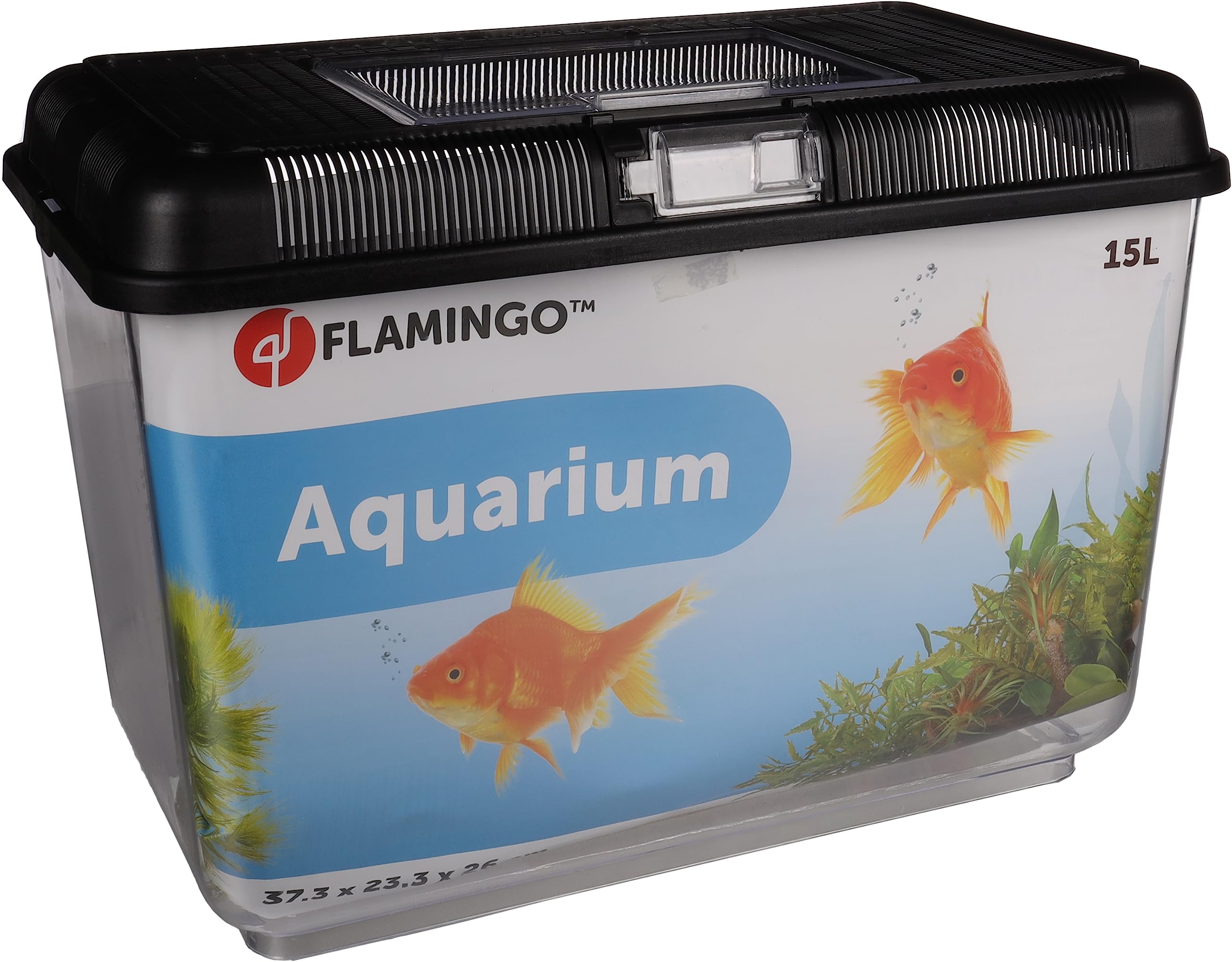 Aquarium Goldie Noir Flamingo 16L pour un nettoyage rapide sans effort