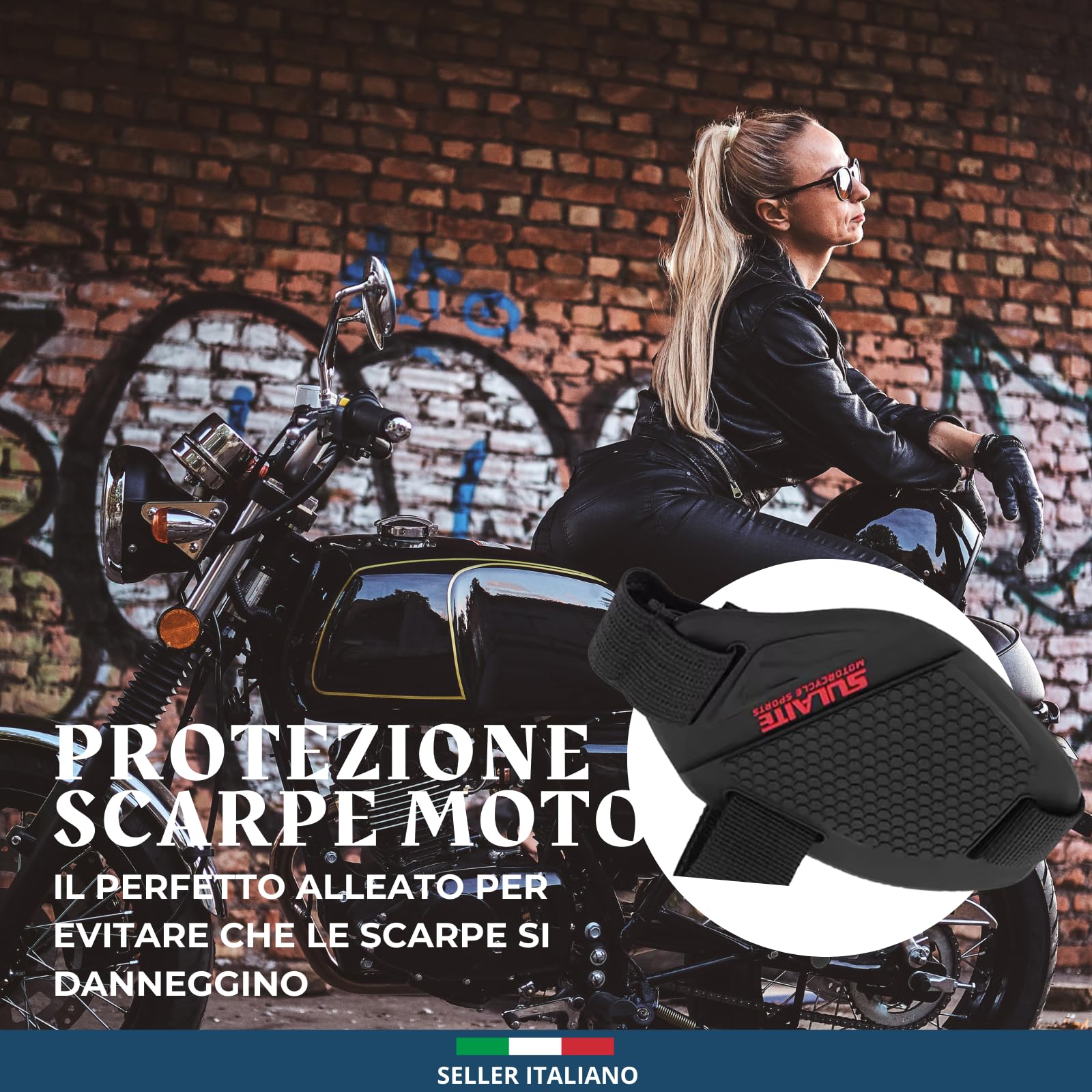 Proteggi Scarpe Moto di alta Qualità in gomma Copriscarpe Moto Misura Universale Protezione Scarpe Moto Anti-Slip Salvascarpe Moto dal design Unico Moto Accessori Viaggio