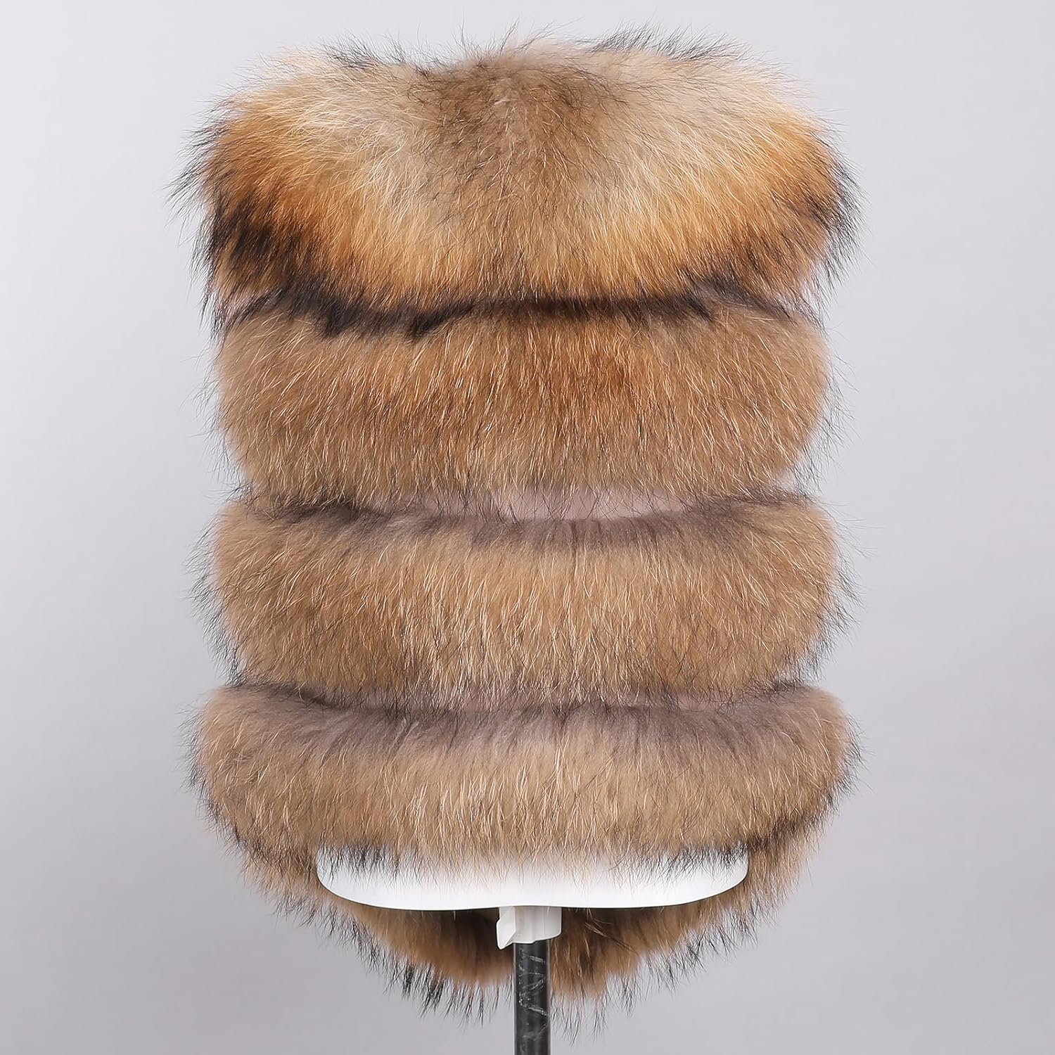 Women's Genuine Fox Fur Vest Sleeveless Coat Thick Warm Winter Fluffy Fur Jacket Short
