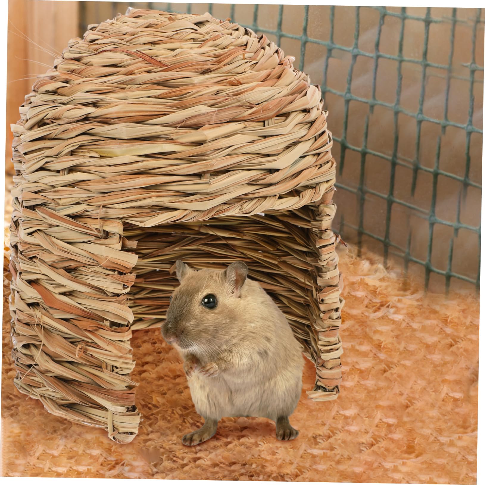 iplusmile Nido De Conejillo De Indias Techo De Paja Casa De Hierba para Conejos Escondite De Hierba para Cobayas Cama De Heno para Pequeños Animales para Dormir La Jaula