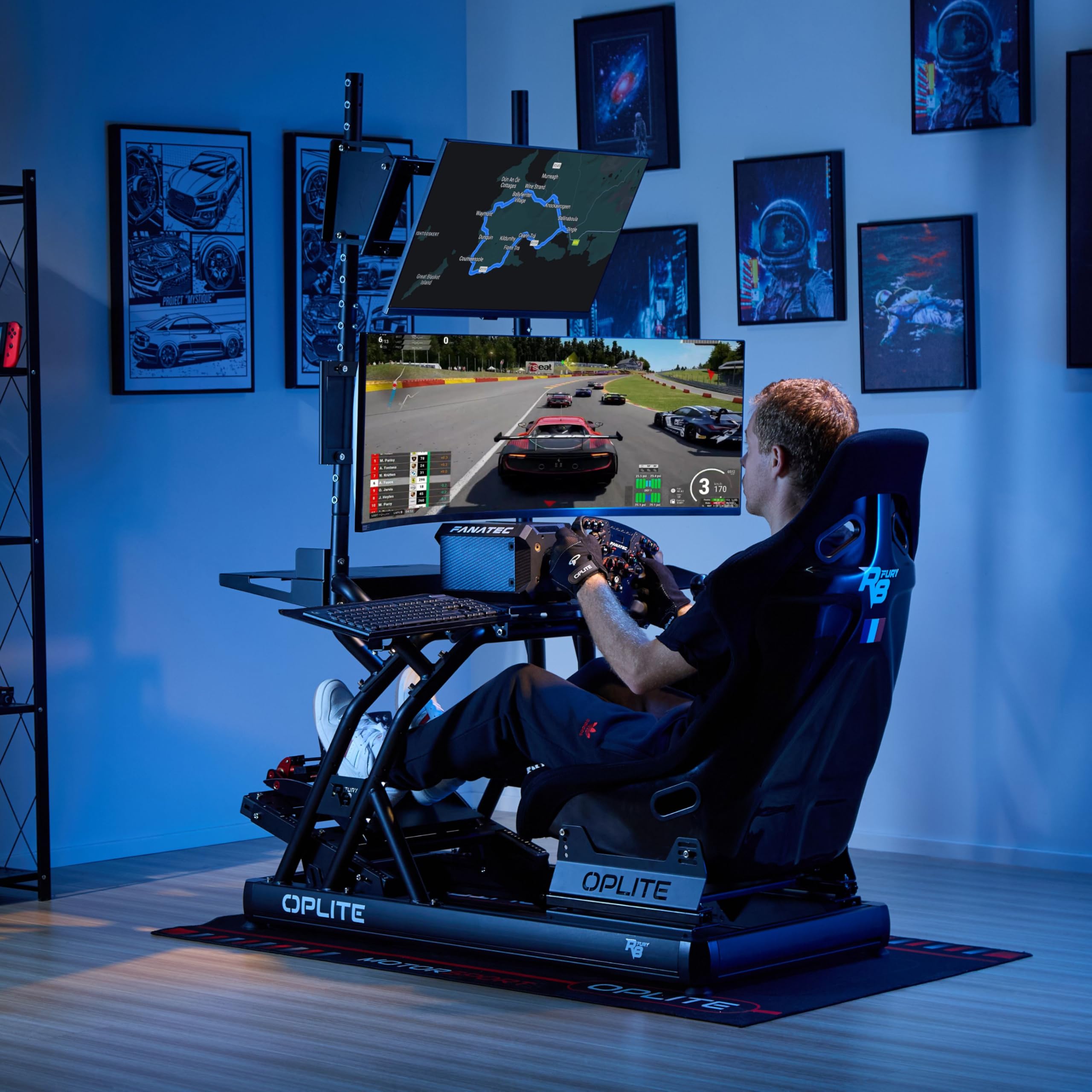OPLITE R8 Single Monitor Mount Black - Soporte de Pantalla Simple para R8 Fury
