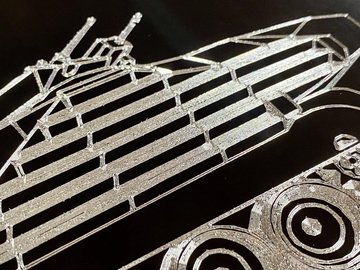 Silver Engraved Yat Yas Tank Car Tag Diamond Etched Aluminum Front License Plate