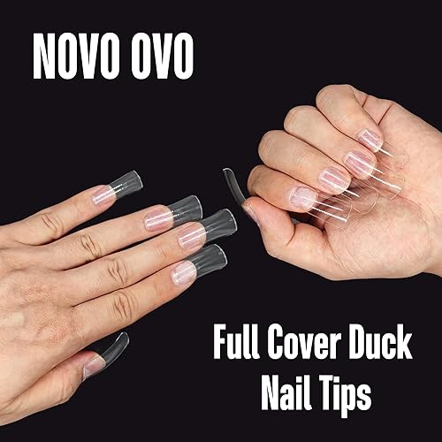 Miniatura 7 de 120 puntas de uñas postizas de cobertura completa para acrílico, cobertura medialarga, acampanada, Y2K, vibe ancha, francesa, suave, extensión de