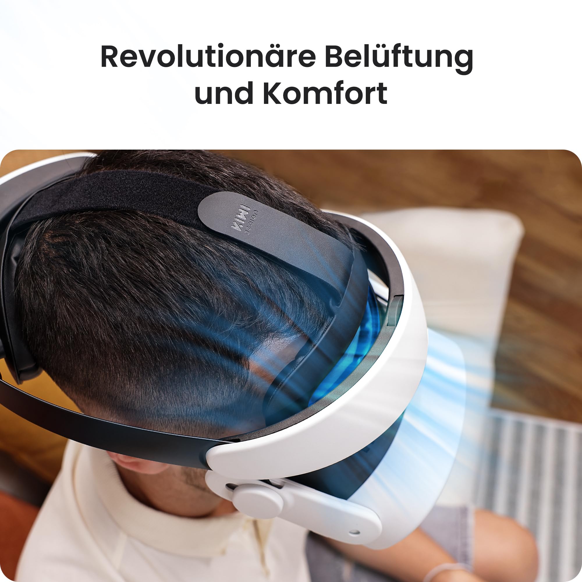 KIWI design H4 Boost Head Strap mit Akku Kompatibel mit Meta Quest 3/3S Komfort Halo Strap