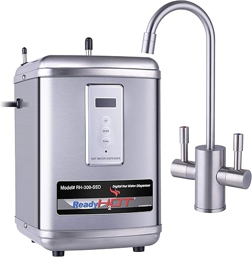 Vista 14 de Ready Hot 41-RH-300-F570-BN Sistema dispensador de agua caliente instantáneo, 2.5 cuartos de galón, pantalla digital, grifo de agua caliente de una