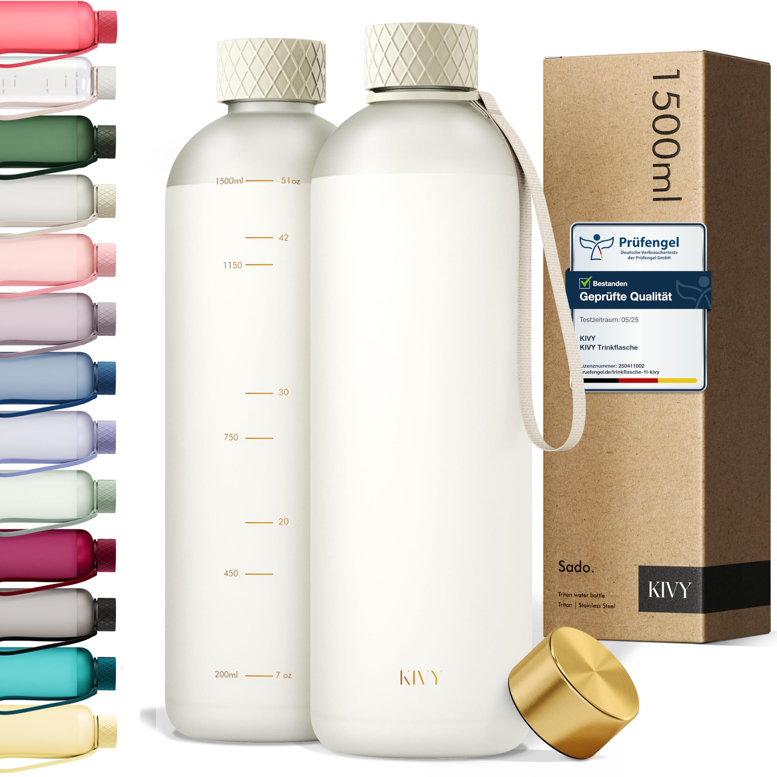 KIVY Tritan-Wasserflasche der 2. Generation