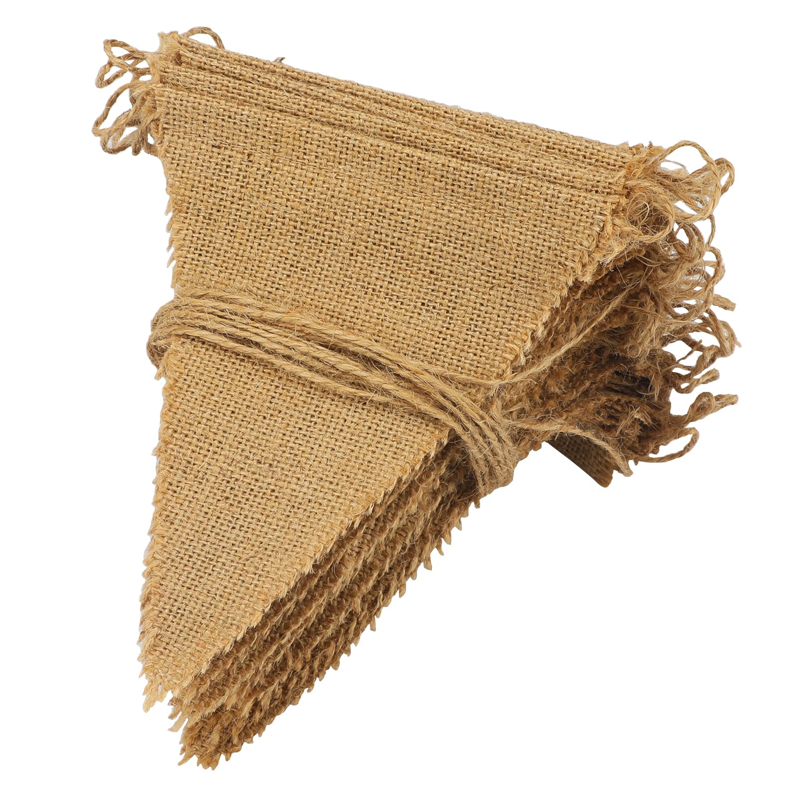 48pcs banderines,Banderín de arpillera,15M Guirnalda de banderines, Vintage Decoración Elegante para Dormitorio de Fiesta de cumpleaños o decoración de Bodas