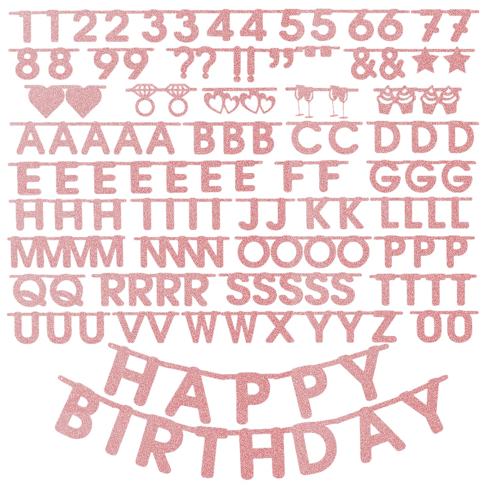 HAGOT 123PC Birthday Party Bunting Banner, Party Decorations, Reusable Banner, for Party Birthday Day Wedding Outdoor Indoor — image 1