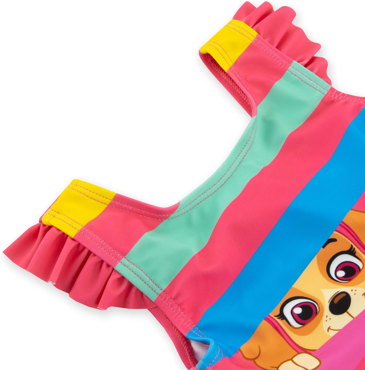 Paw Patrol Bathing Suit | Skye Swimsuit for Girls | Striped One Piece Swimsuit