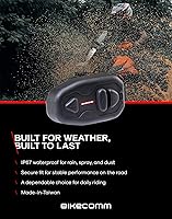 Vista 8 de BIKECOMM Salut - Altavoces de casco de motocicleta intercomunicador – Altavoces inalámbricos de rango 1000M – Sistema de comunicación de casco