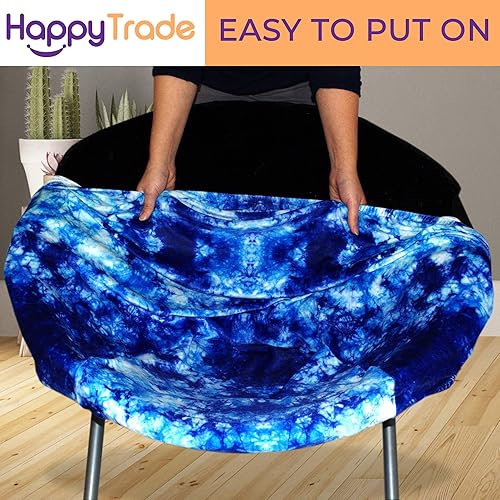 Miniatura 10 de Happy Trade Saucer Moon - Funda para silla redonda súper suave (marfil) - Funda para silla redonda de alta calidad, elástica y ligera, funda Papasan