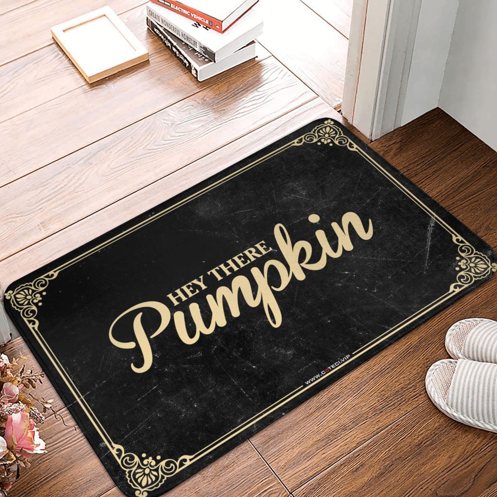 Tapis de porte d'automne citrouille pour entrée et cuisine