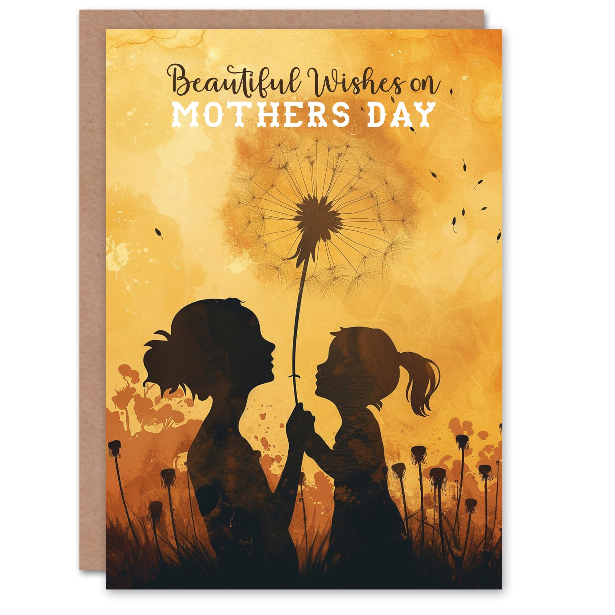 Artery8 Mother's Day Greeting Card Beautiful Wishes Dandelion Flower From Daughter For Mum