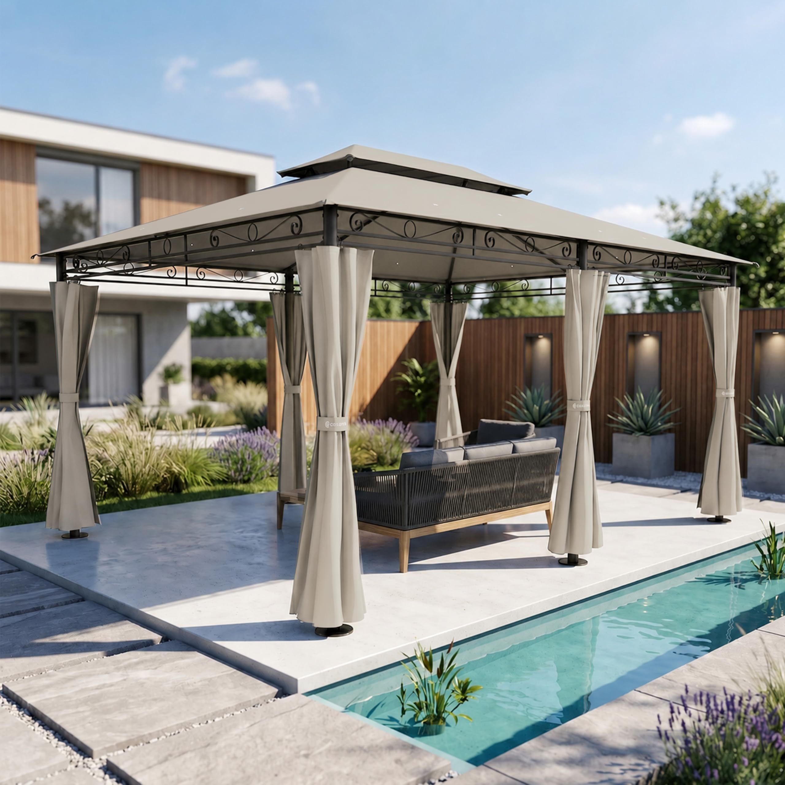 Casaria Gazebo Topas Padiglione 3x4m in Metallo