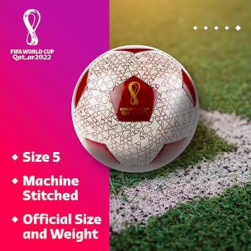 Capelli Sport FIFA World Cup Qatar 2022 Tournament Soccer Ball Souvenir Display, Officially Licensed Futbol for Youth and Adult Soccer Players