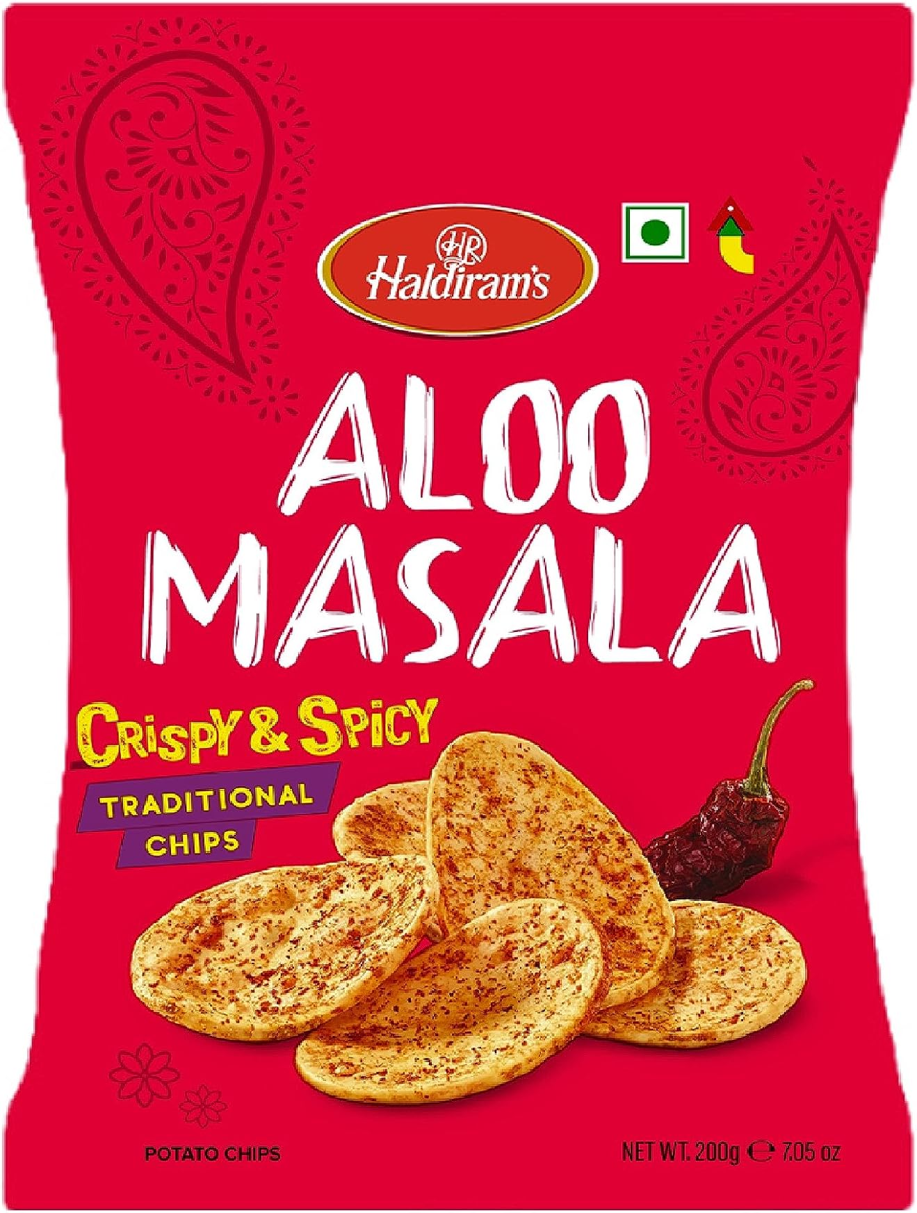 Haldiram's Aloo Masala Crispy & Spicy Traditional Chips 200g