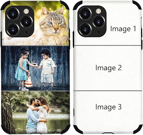 Bitrue Funda de teléfono personalizada con múltiples fotos para iPhone 14, 13, 12, 11 Pro Max XR Xs X 7 8 Plus, diseña tu propia funda de collage