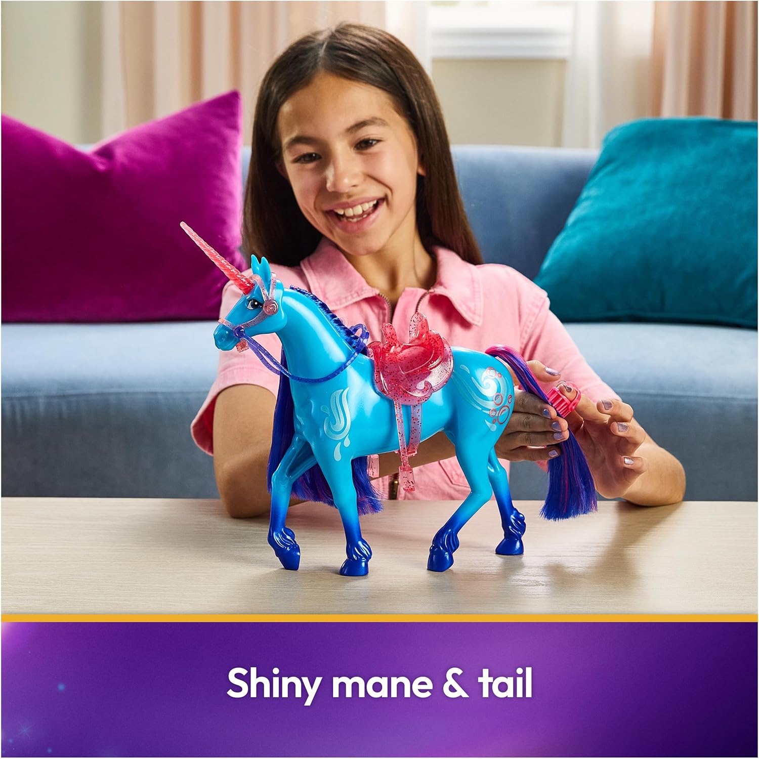 Unicorn Academy, Power of Friendship River with Translucent Saddle & Bridle, 11”, Dolls & Unicorn Toys for Girls Ages 4 and up - Image 3