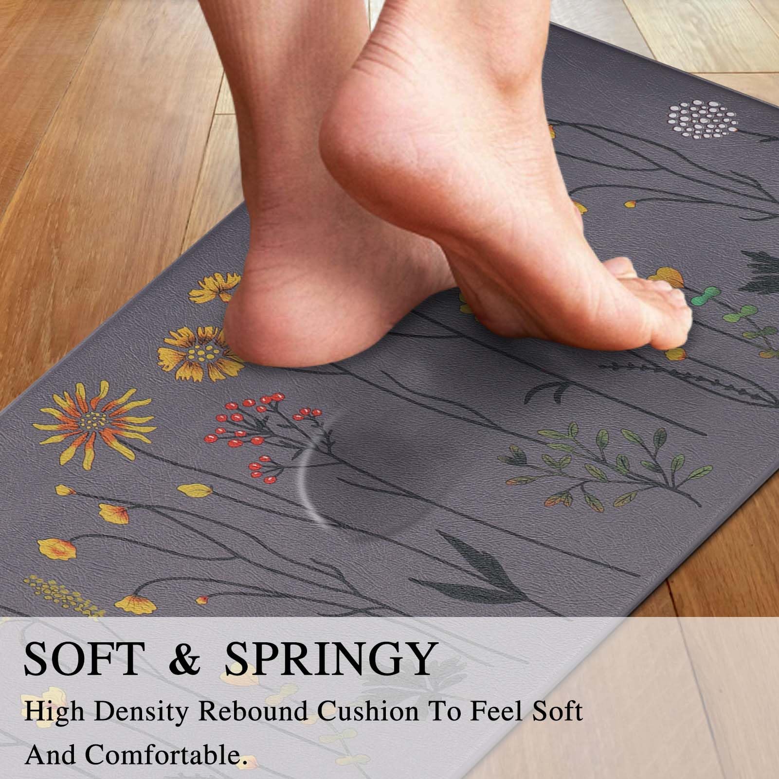 2 Pieces Non Slip Kitchen Mat Set, Washable Kitchen Floor Mat For Kitchen, Entryway, Hallway Runner Set Washable Runners (B01, 43x150cm+43x75cm