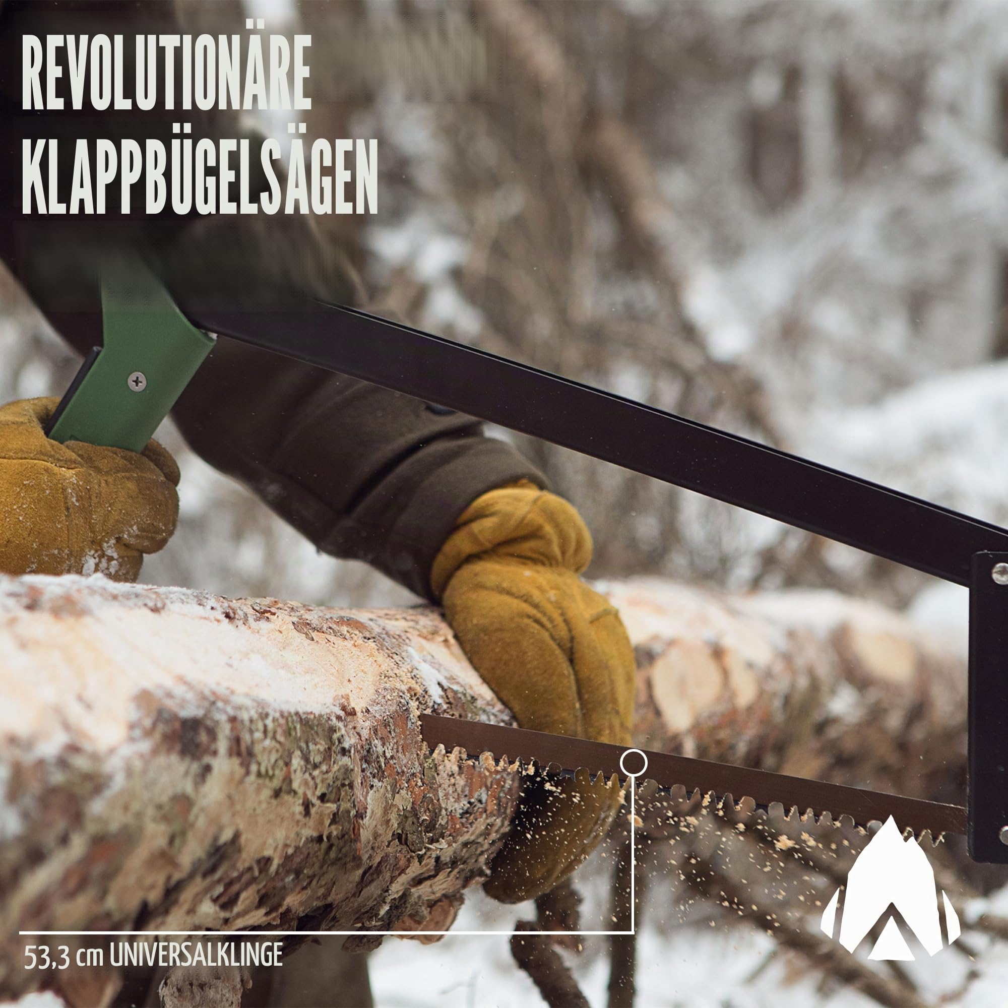 AGAWA - BOREAL21 Tripper Kit - Includes 21" Folding Saw, Nylon Carrying Case, 21" All-Purpose & 21" Aggressive Blade - For Camping, Hiking & Survival Gear (Black Frame/Green Handle)