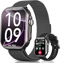 Reloj inteligente para mujer para iPhone y Android: 100 días+duración de la batería, reloj inteligente llamada Bluetooth con monitor de frecuencia cardíaca de sueño SpO2 24/7, impermeable IP68