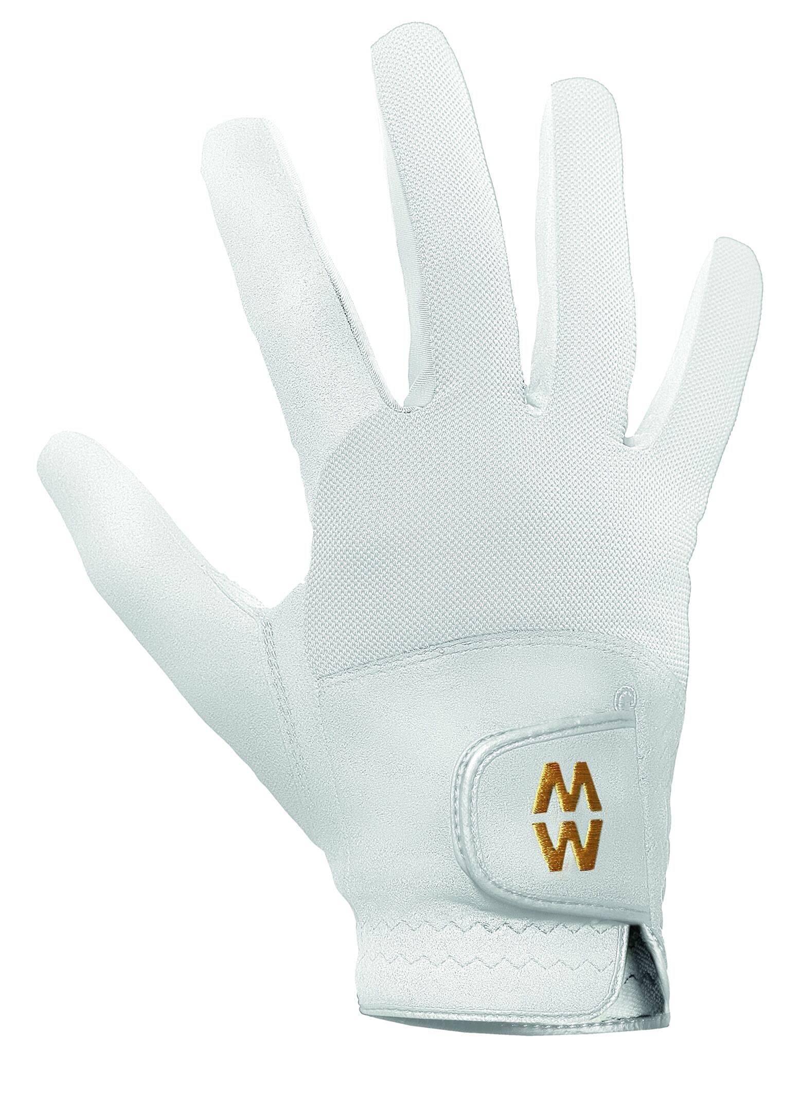 MacWet Mens & Ladies 1 Pair Short Mesh Sports Gloves - White 11