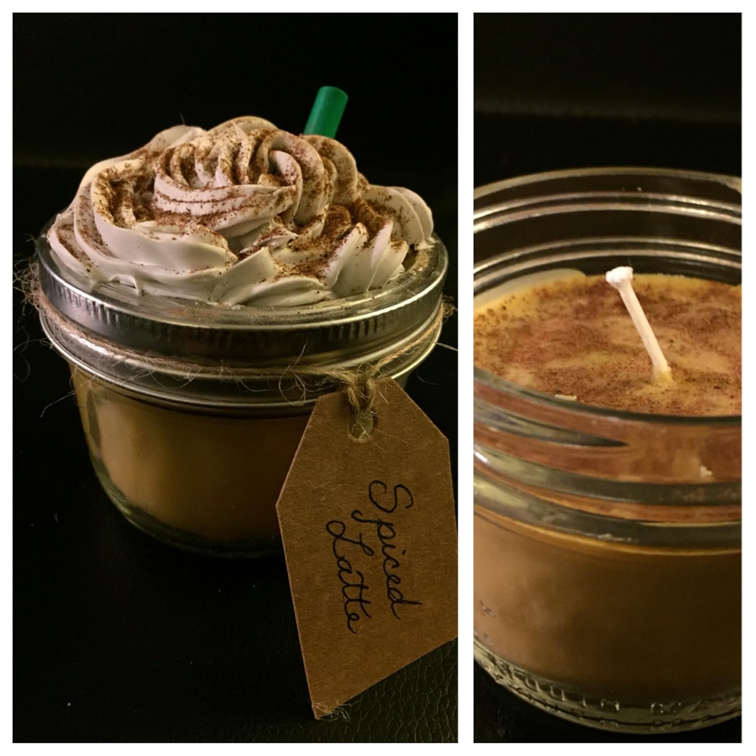 "PUMPKIN SPICE LATTE" Candle (8oz) Handmade Products