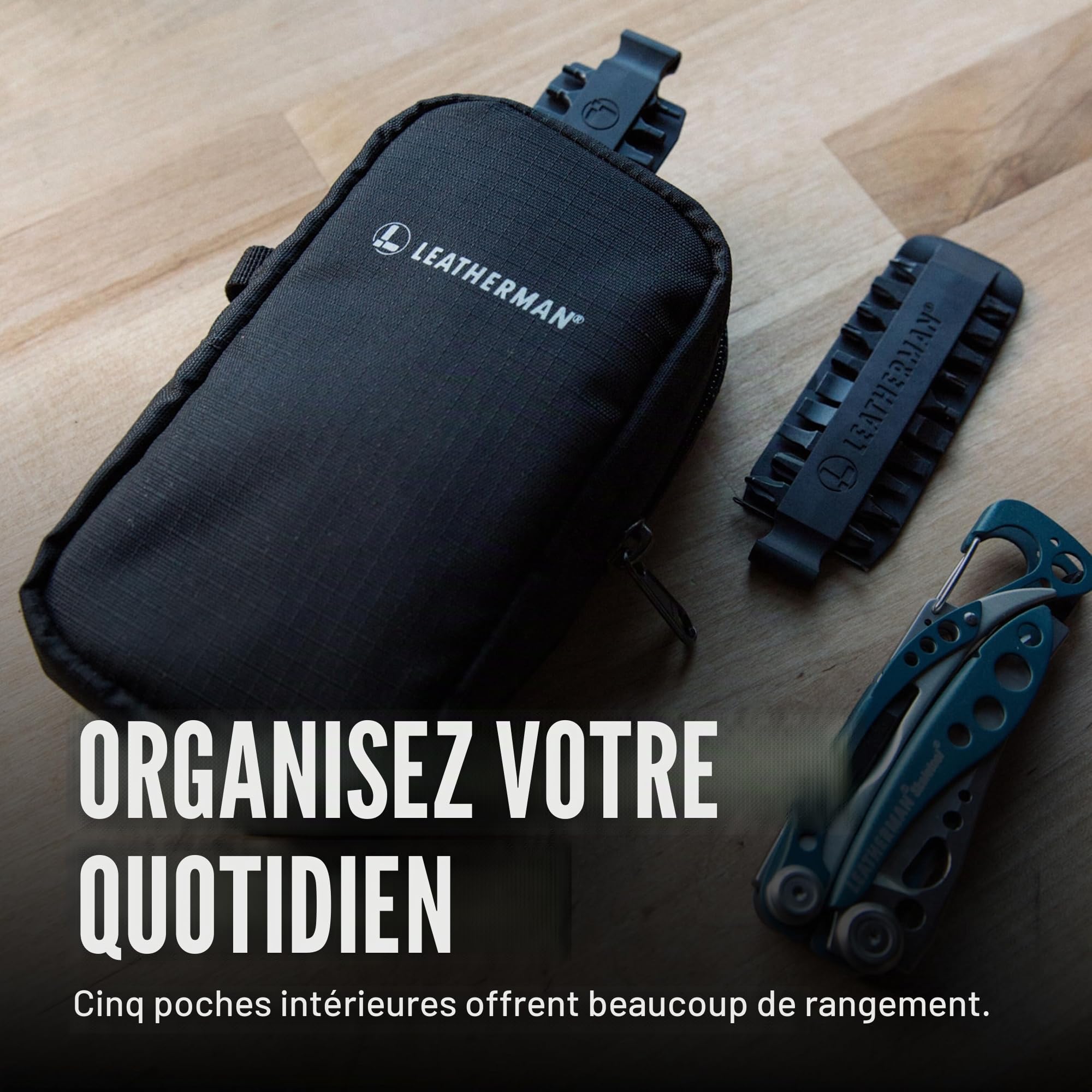 Leatherman Tool Pouch - Pochette de Transport Polyvalente pour les Outils Multifonction, Noir