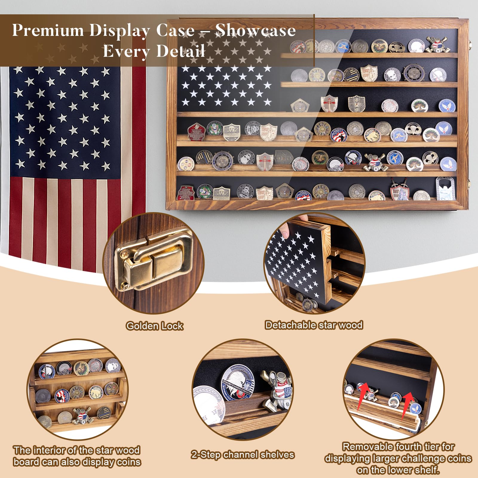 Amazon.com: WodGod Challenge Coin Display Case – Large Horizontal